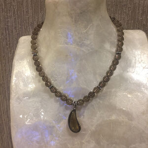 Handmade Smokey Quartz Choker Necklace